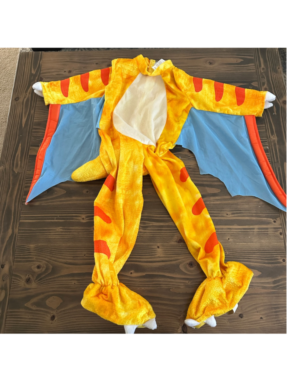Spooktacular Creations Pterodactyl Costume 3T Toddler Dinosaur Yellow Blue Cape